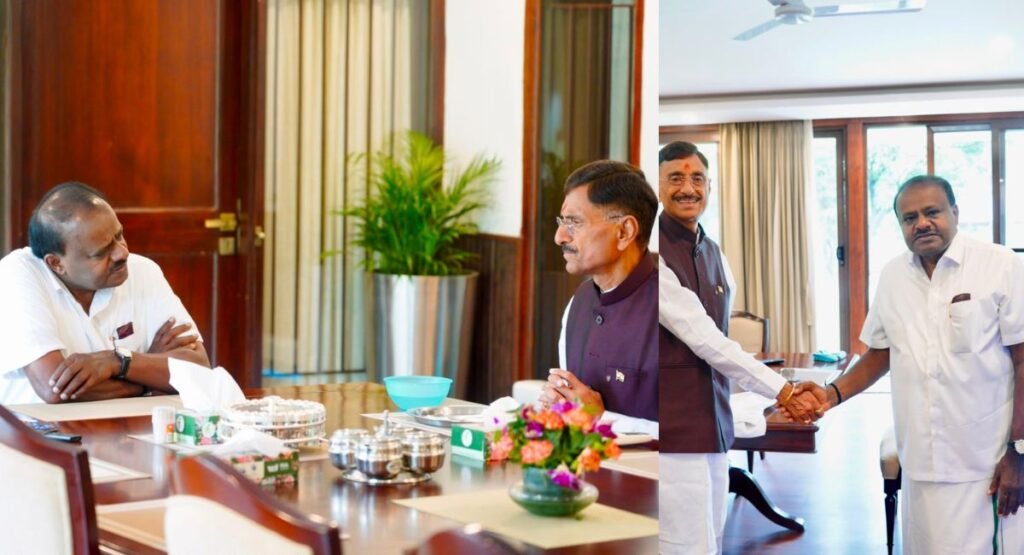 नई दिल्ली में संजय सेठ की एचडी कुमारस्वामी से मुलाकात, उद्योग और रक्षा क्षेत्र के मुद्दों पर हुई सकारात्मक बातचीत