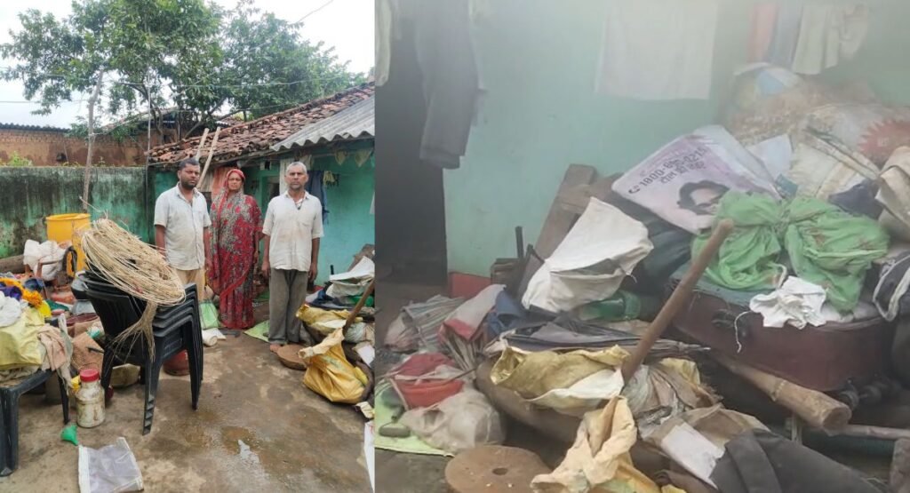 JHARKHAND DIGITAL EXCLUSIVE: बारिश ने फिर छीना आशियाना, बुढ़मू में ढहे दो कच्चे मकान
