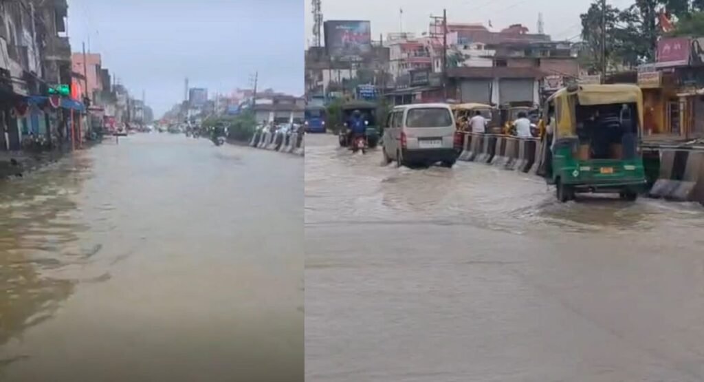 रांची में बारिश का कहर, हरमू नदी उफान पर, निचले इलाके बने तालाब