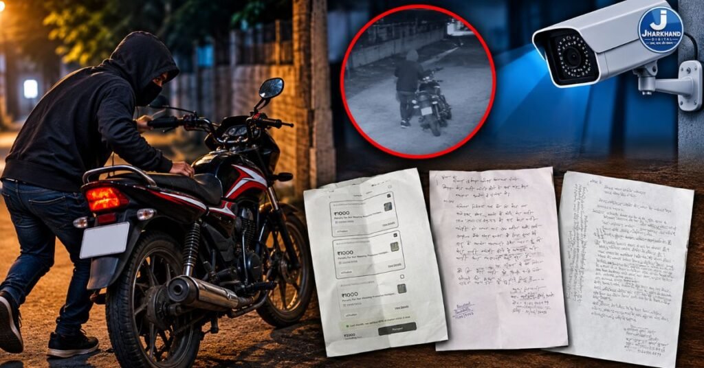 JHARKHAND DIGITAL EXCLUSIVE: एफआईआर के बाद भी सड़कों पर बेखौफ दौड़ रही चोरी की बाइक, सिस्टम की सुस्ती ऐसी कि पीड़ित के मोबाइल पर कट रहे लगातार चालान!