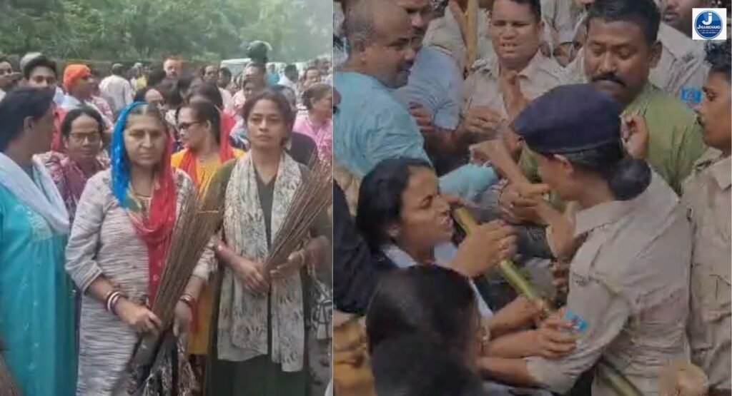 बोकारो में जर्जर क्वार्टर खाली कराने को लेकर बवाल! बैरिकेड तोड़कर ईडी आवास पहुंचे प्रदर्शनकारी