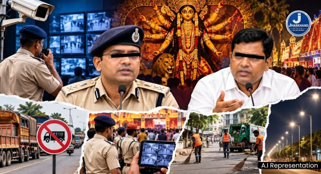 धनबाद में दुर्गा पूजा पर पुलिस का पहरा सख्त! पंडालों में CCTV, सादे लिबास में तैनात होंगे जवान