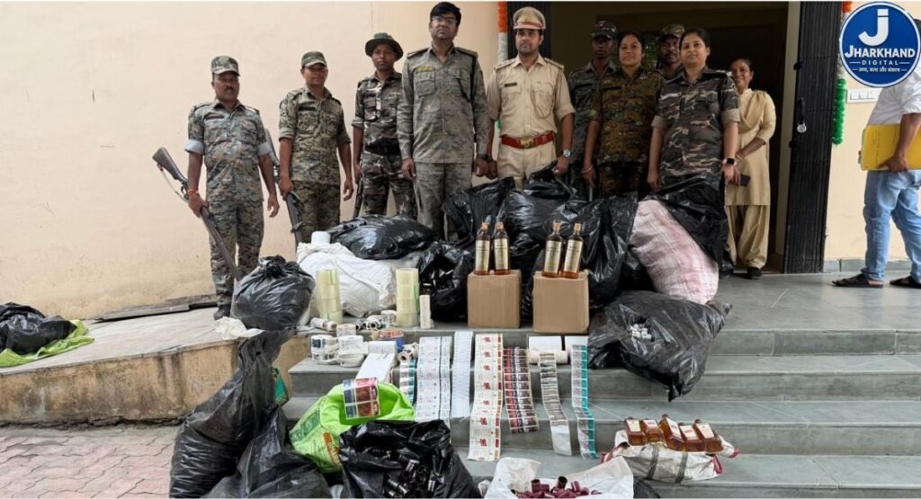 रांची में मिनी शराब फैक्ट्री का खुलासा, भारी मात्रा में नकली विदेशी शराब जब्त