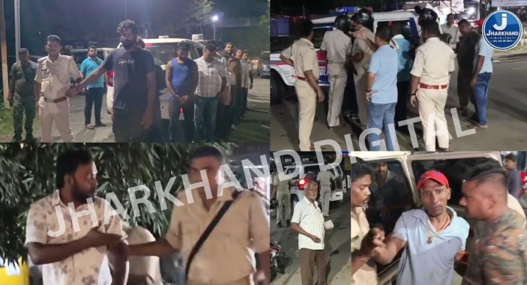 पर्व से पहले बोकारो में पुलिस की दबिश, खुले में शराब पीते 25 लोग डिटेन