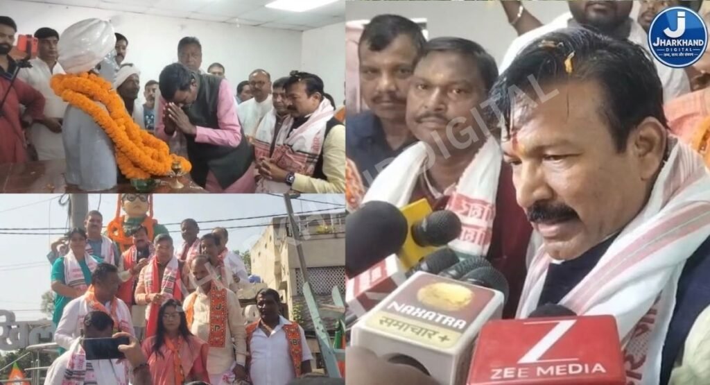 झारखंड आते ही उलिहातू पहुंचे BJP प्रभारी गजेंद्र सिंह पटेल, बिरसा मुंडा को किया नमन