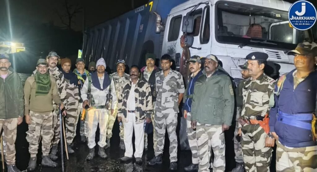 मगध परियोजना में CISF ने जब्त किया अवैध कोयला लदा हाईवा