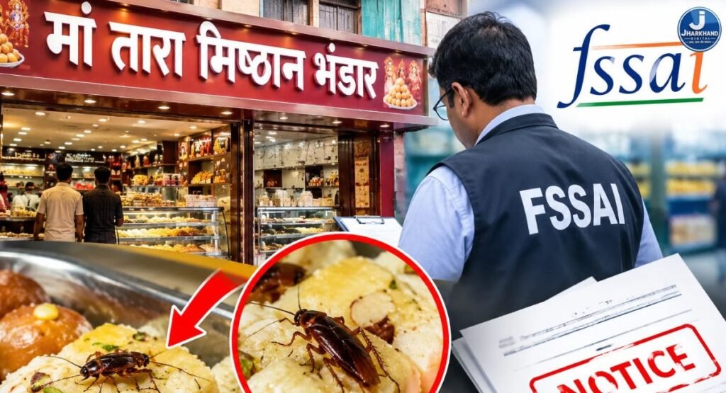 क्या आप भी शौकीन हैं मां तारा मिष्ठान भंडार की मिठाइयों के.. मिष्ठान भंडार में मिले कॉकरोच..FSSAI ने मारा छापा